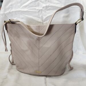 Authentic Aimee Kestenberg Taupe Leather Shoulder Bag